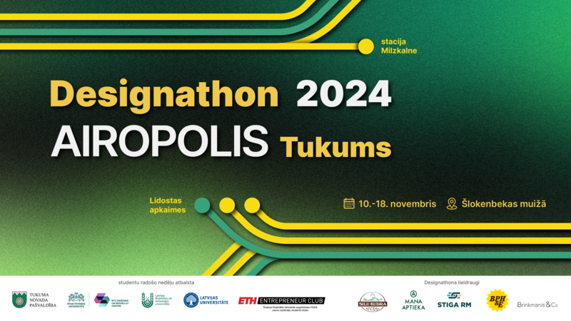 Tukumā notiks starptautisks studentu Designathon par inovatīviem risinājumiem pašvaldības attīstībai